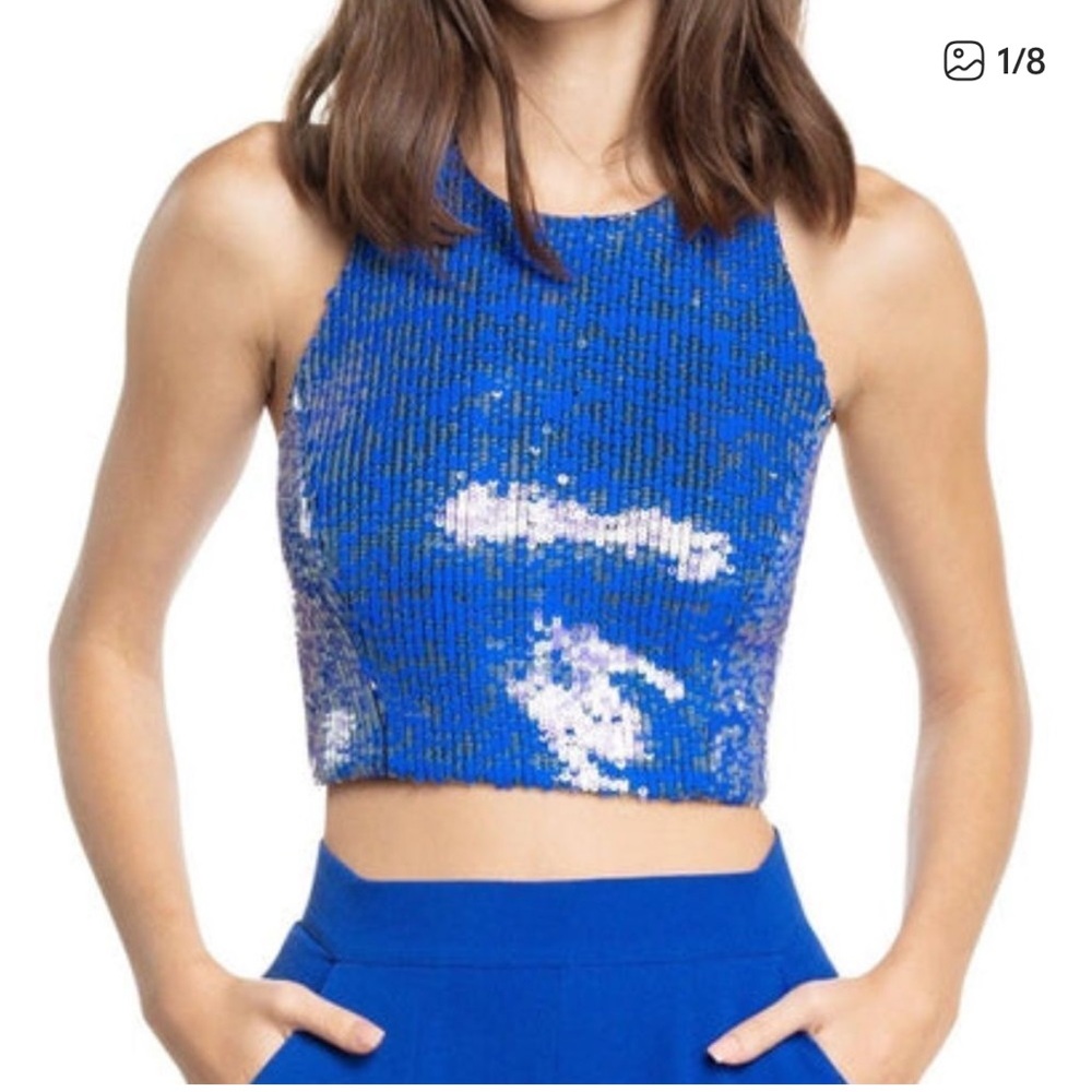 NWT DRESS THE POPULATION Ashton Sequin top - size XS